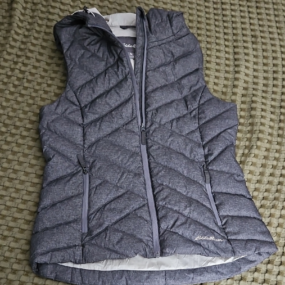 Eddie Bauer Gray Quilted Vest